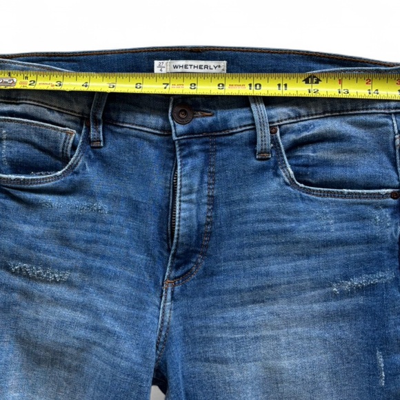 Whetherly Brandon High Rise Ankle Straight Leg Jeans 27 | Distressed Light Wash - Picture 3 of 7